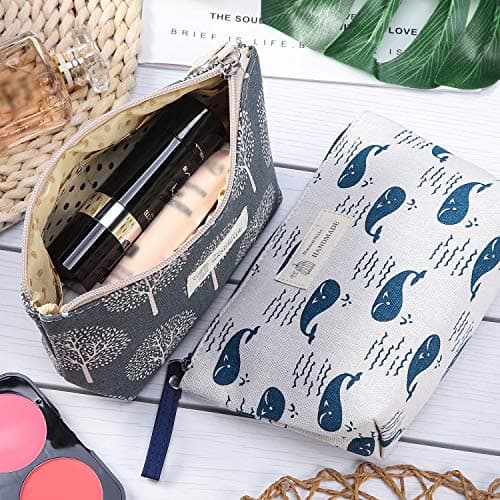 BOAO 4 Pcs Canvas Cosmetic Pouches for Purse Makeup Bags Set — view 5