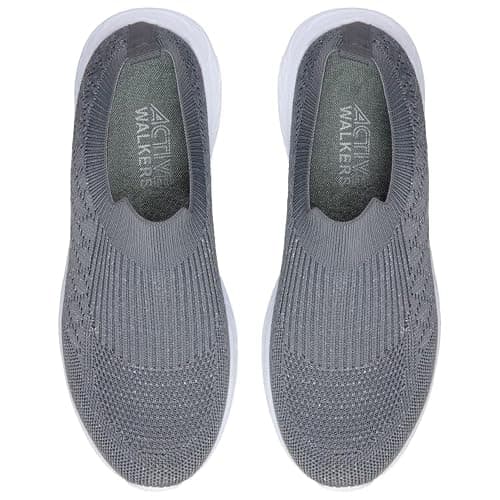 Ladies' Summer Walkers - Grey - The Perfect Lightweight Shoe with a Memory Foam Insole for that Extra Comfort. — view 2
