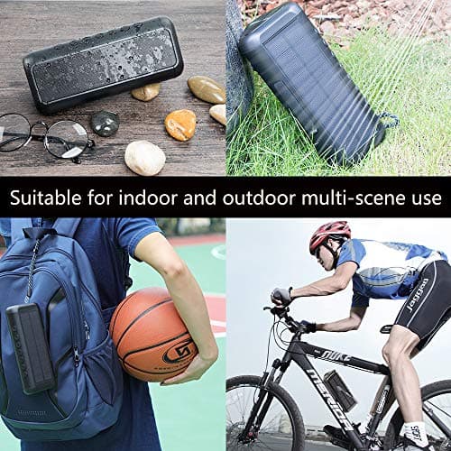 Solar Bluetooth Speaker Portable，5000mAh Wireless Speaker，IPX6 Waterproof Outdoor Speaker，Bluetooth 5.3，TWS Pairing，50H Play Time Heavy Bass for Beach，Party，Hiking，Cycling，Indoor & Outdoor Activities. — view 6