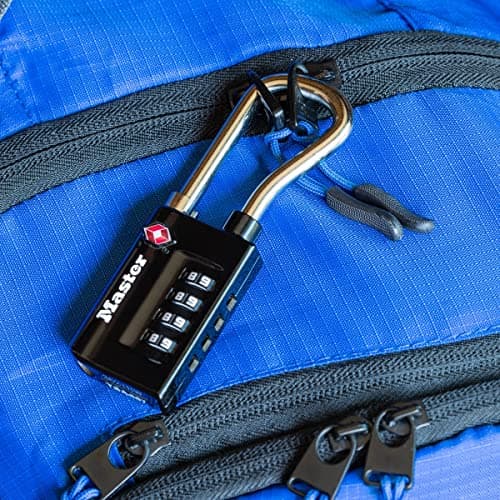 Master Lock Padlock, Set Your Own Combination TSA Accepted Luggage Lock, 1-5/16 in. Wide, 4696D — view 2