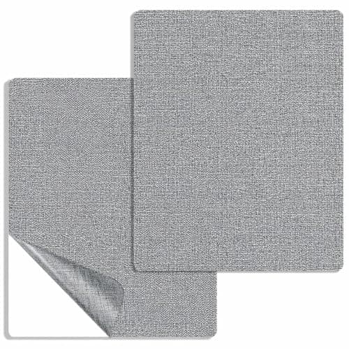 2 PCS Canvas Repair Patches,Waterproof Self-Adhesive Fabric Repair Kit for Sofas, Tents, Furniture, Car Seats, Lounge Chairs, Awnings(Grey)