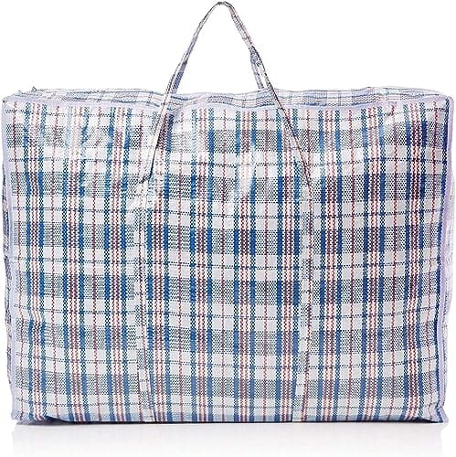 Bargain factory Laundry Bags, 10 Pack Large Storage Bags With Zips, Plastic Bag Storage, Laundry Bags With Zips, Travel, Washing Bags for Laundry (60X80 cm) — view 3