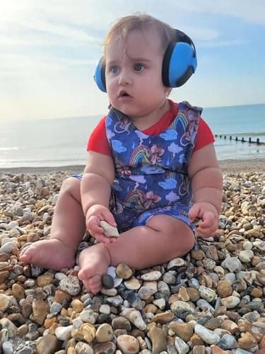 PandaEar Baby Ear Defender Kids Toddlers Childrens - Ear Protector - Ear Defender Autism Noise Cancelling Headphones for Kids Babies - Soundproof Baby Headphones for Airplane Sleeping, Blue — view 6