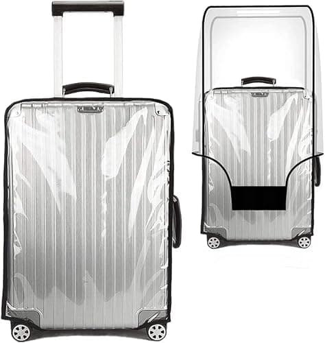 Clear PVC Suitcase Cover Protectors 24 inch Transparent Travel Luggage Covers for Suitcase TSA Approved. (24 Inches)