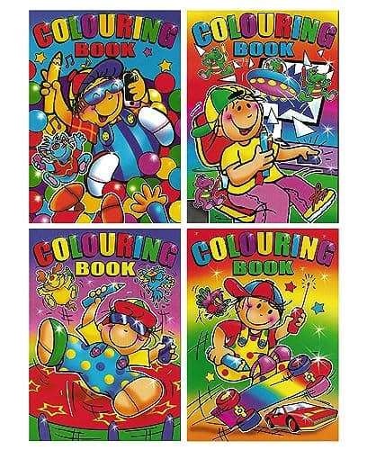 ihoot Pack of 10 A6 Kids Colouring Books and 10 Packs of Crayons | Mini Colouring Books for Party Bags in Assorted Designs, Childrens Party Bag Fillers for Toddlers — view 6