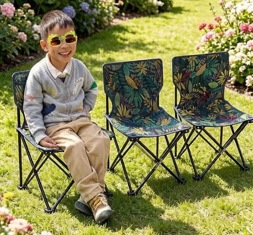 Foldable Portable Folding Camping Chair & Carry Bag Blue 65x39X39x35CM, L — view 2