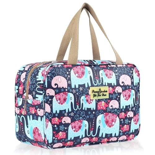 Aucuu Toiletry Bag, Large Full Size Toiletry Bag, Travel Hand-Held Make up Wash Bags, Portable Waterproof Toile-Try Kit, Bathroom Storage Case, Cosmetic Organizer for Travel, Camping for Women Girl