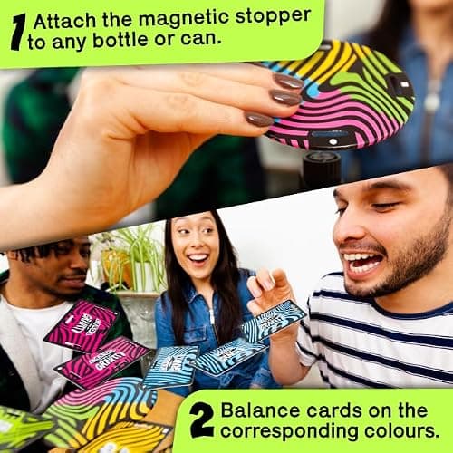 Big Potato Cards vs Gravity – The Gravity-Defying, Card-Balancing Game | Fun Travel Game for Kids, Teens & Adults | Party Game for 2+ Players | Includes Travel Bag and Can Adaptor — view 4