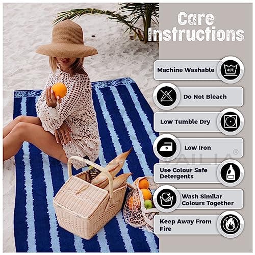 GC GAVENO CAVAILIA 1 Pk Striped 500 GSM Beach Towels Large, 100X180cm — view 5