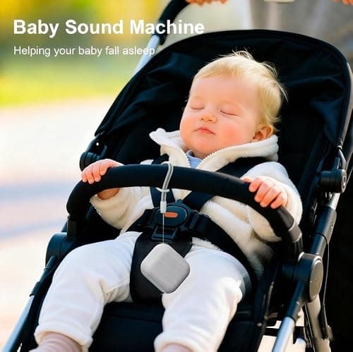 ANJANK Mini Portable Travel White Noise Sound Machine for Adult Kid Baby, with 20 Soothing Sounds, Powerful Battery, 30-Level Volume, Sleep Timer, Noise Canceling for Sleeping, Home, Registry Gift — view 4