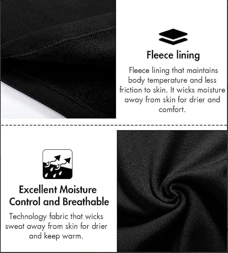 Qomfy Thermal Bottom Underwear Unisex Ultra-Soft Lightweight Long Set with Fleece Lined Base Quick-Dry Function Layer Winter Skiing Warm Bottom -XL — view 4