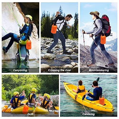 ioutdoor Boat Dry Bags 2L/5L/10L/20L/40L/70L Waterproof Dry Sack(Orange 5L) — view 6