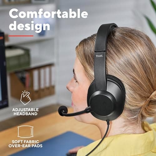 Trust Ayda Max Over-Ear USB PC Headset with ENC Noise Cancelling Microphone — view 6