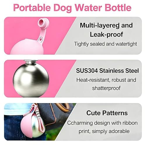 2 in 1 Portable Dog Water Bottle, Dog Water Bottles for Walking — view 5