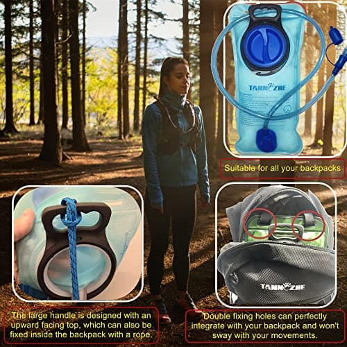 TANNOZHE Hydration Water Bladder-Leak Proof-BPA Free Hydration Pack Replacement-Sports Travel Reservoir Bag Pack Hiking Outdoor-2Litre Blue — view 5