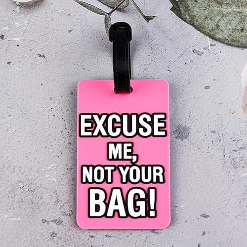 2 Pack Silicone Luggage Tags with Name ID Card, Flexible Travel Suitcase Name Tags with Adjustable Strap for Baggage, Handbags and Travel Bags — view 6