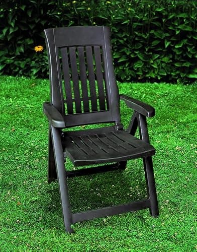 URBN GARDEN Adjustable Back Outdoor Foldable Plastic Garden Chair Patio Furniture Camping Picnic Beach Chair Foldable Chair