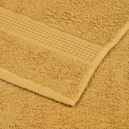 LoogCape Frogn Gold 8-Piece Towel Set 360 g/m² 100% Cotton for Bath, Sauna, Spa, Wellness, Beach, Travel, Sports, Fitness, with Practical Loop, Absorbent, Soft, Durable, Washable — view 5