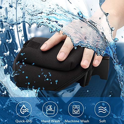 Microphone Belt with Anti Drop Strap, Neoprene Microphone Carry Bag, Adjustable Sweat Absorbing Belt Pouch for Vertical Microphone Fitness Teacher Speaker Theatre, Black, Microphone Belt — view 5