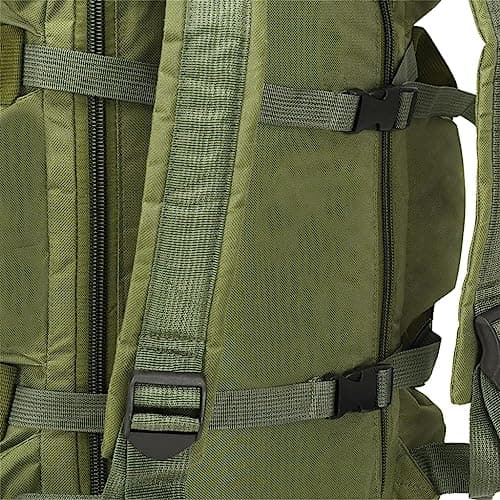vidaXL 3-in-1 Army-Style Duffel Bag 45 L Olive Green — view 5