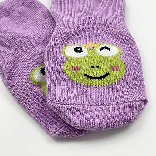 FedMois 5 Pairs Baby Kids Anti-slip Socks Cotton non skid Ankle Socks Animals, Panda, 1-3 Years — view 4