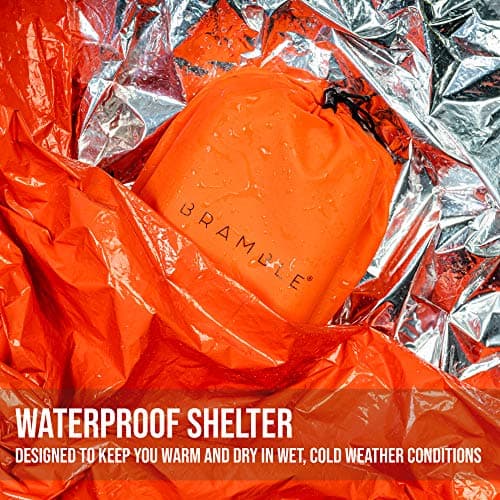Bramble - 5 Premium Emergency Thermal Bivvy Bags, Survival Weatherproof Rescue Sleeping Blankets - For Safety While Hiking, Camping, Extreme Sports — view 2