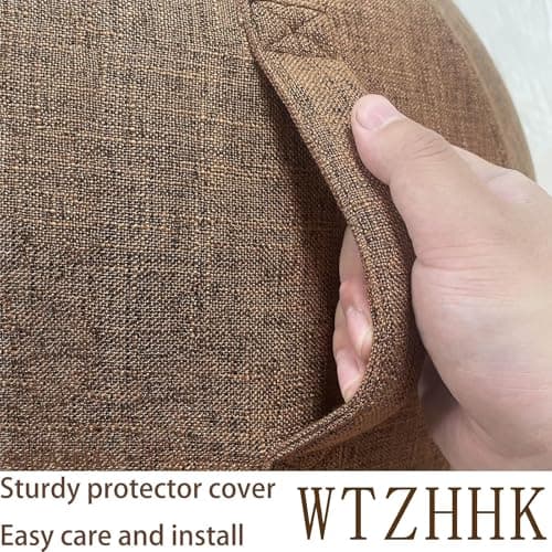 WTZHHK 9 colors Exercise Ball/Yoga Ball Cover 55/65/75cm 2 Air Stopper Plug Pin Adapter Birthing Ball Covers Pregnancy Pilates Balance Chair Anti Burst Ball Covers (No Yoga Ball)(Purple,65CM) — view 3