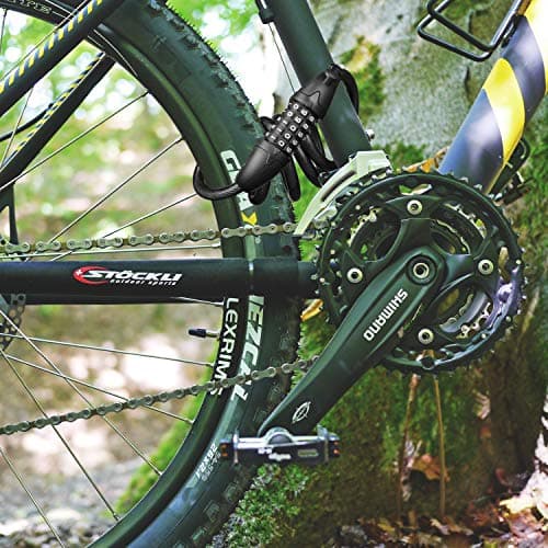 Opaza Bike Lock with 5-Digit Code, 1.2 m/4 ft Bicycle Lock Lightweight & Security Combination Cable Lock for Bicycle,Mountain Bike,Scooter - Black — view 4