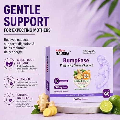 Pregnancy Nausea Relief & Travel Sickness Tablets for Women (500mg x 10) — view 4