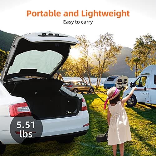Portable Projector Screen with Stand Outdoor: Camping Projection Screen 80 inch 4K Movie Screen for Home Backyard Indoor 16:9 HD Night — view 3