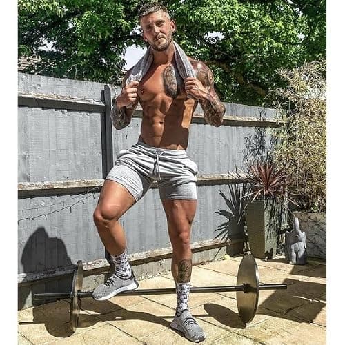 HEXXEE Men Digital Camouflage Crew Socks - Cushioned Running Socks with Arch Support - Breathable Anti Blister Sports Socks, Compression Walking Gym - Grey, 9-11.5 UK / 9-12 US — view 3