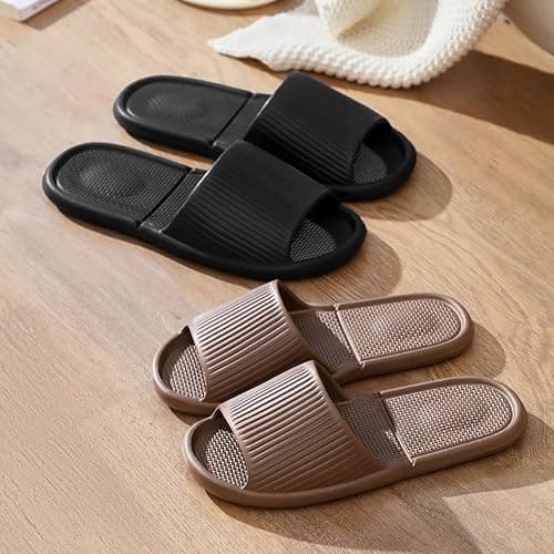 Cliont Travel Foldable Slippers for Women/Men Light Weight Portable Shower House Shoes for Home Hotel Bathroom — view 5