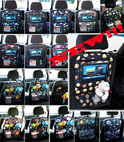 Multi - Pocket Car Back Seat Organizer Cover Protector Travel Storage Rings Yellow [030] — view 3
