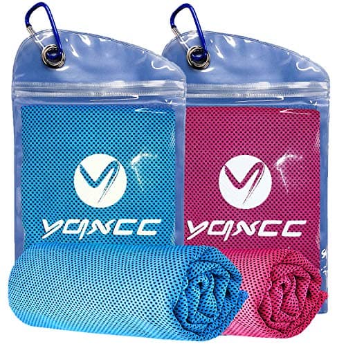 YQXCC 2 Pack Cooling Towels, 120x30 cm, Ice Cool Microfibre Towel for Neck