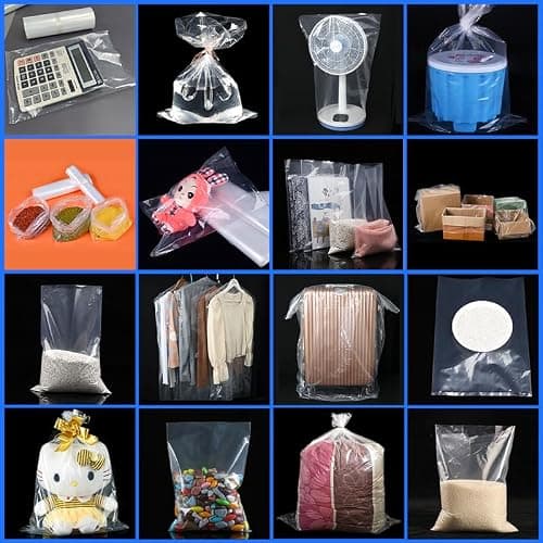 Thicken Extra Large Clear Storag Bags Heavy Duty Storage Bag Plastic Storage Bags with re-useable Thickened and Sturdy Waterproof Dustproof Apply to Quilts Suitcase Plush Toys Office Chairs (5 Pcs) — view 3