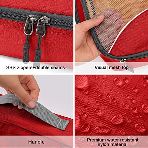 G4Free 4pcs/6pcs/7pcs Packing Cubes Suitcase Organiser Packing Bags Luggage Organiser Value Set for Travel Home Storage ((1S+2M+2L+1XL)-6PC, Red) — view 3