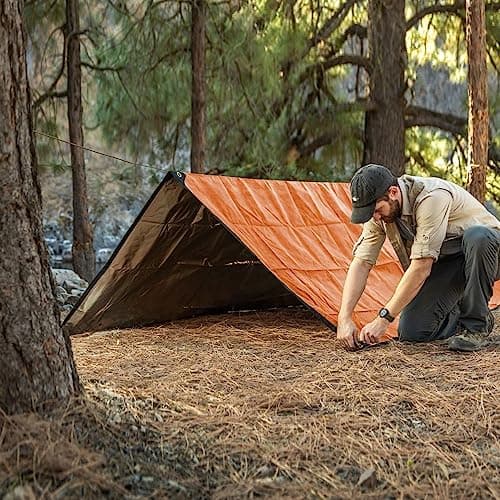 Arcturus Xl Survival Canvas - Insulated Reflective Thermal Camping Canvas - 8.5' X 12' (Orange) — view 2