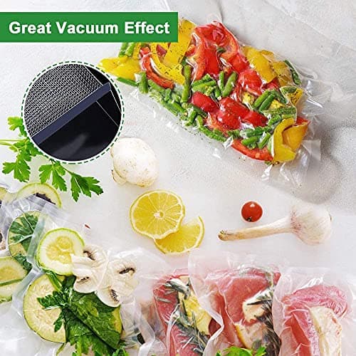 Vacuum Food Sealer Bags 20x30cm 100 Bags Commercial Grade Textured Food Vacuum Sealer Bag Thick Embossed Bags Upgrade Design Pre-Cut Bag BPA Free for Food Storage Sous Vide Cooking — view 5