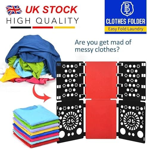 BoxLegend V3 Shirt Folding Board T Shirts Folder, Black & Red — view 2