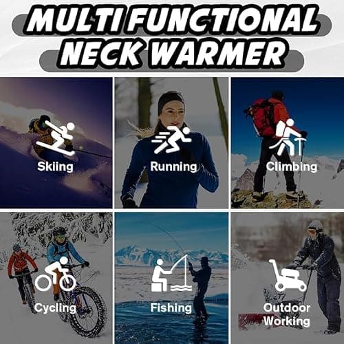 Showvigor Winter Neck Gaiter for Men & Women, Windproof Fleece Face Mask Cover, Cold Weather Scarf for Skiing, Cycling, Hiking & Outdoor Sports, Gift for Christmas, Father's Day and Valentine's Day — view 6