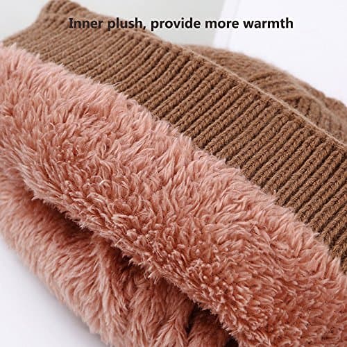 MansWill Unisex Wool Knitted Goggles Beanie, Warm Winter Stylish Hat Autumn Outdoor Sports Cap Fashion Womens Indoor Leisure Heat Keeper Ear Snow Cold Protector — view 4