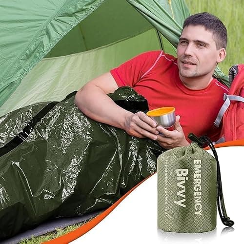 Deecam Emergency Sleeping Bag 4 Pack, Mylar Thermal Bivvy Bag for Camping — view 5