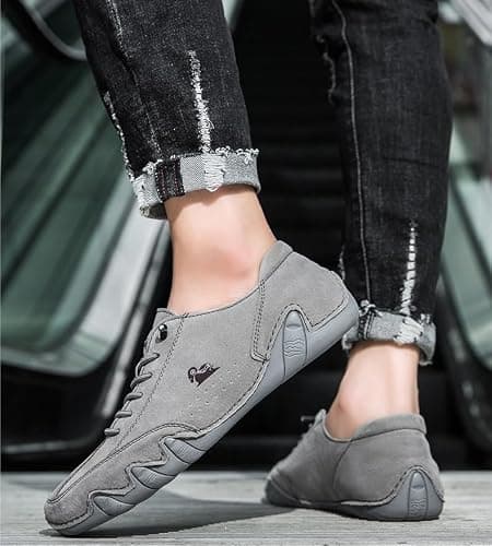 LOVEWLVNCL Alpaca Barefoot Shoes - Ergonomic & Waterproof Barefoot Shoes For Pain Relief Outdoor Lightweight Comfy Breathable Non-Slip Walking Hiking Unisex Orthopedic Beck Sneakers(Gray,4 UK) — view 5
