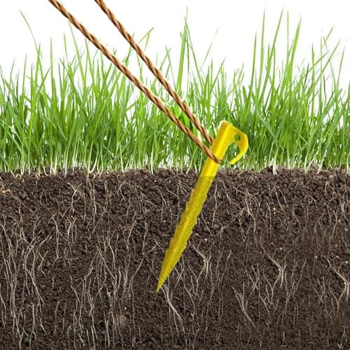 24 Pcs Plastic Tent Pegs, Heavy Duty Plastic Tent Nails for Awning Camping Caravan, Sturdy and Durable Camping Spike Hook, Reusable Canopy Stakes, Suitable for Fixing Tents, Tarps, Garden Weed Mat — view 4