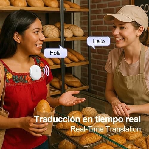 AI Translator Language Translator Device Spanish & English Practice Companion 2026– Supports 151 Languages,traductor de idiomas portatil,Travel Essentials traductor de idiomas portatil，White — view 4