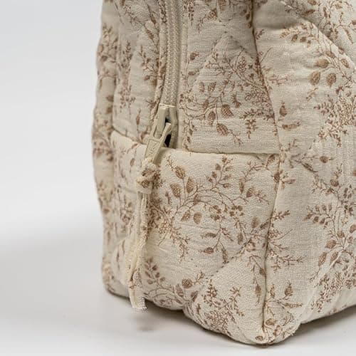 Es & Me Quilted Cotton Nappy Storage Bag, Toiletry Bag for Babies, 4 Styles (Blossom) — view 3