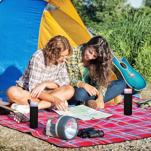 Qzakce Water Bottle Carrier Bag 3 Pack Neoprene Portable Water Bottle Sleeve Insulated Water Glass Bottles Cover with Handle for Men Women Hiking, Camping, Gym 18.5 oz (Black) — view 4