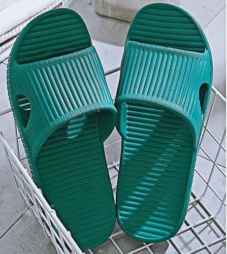 JoWebb Unisex Slip On Slippers for Women/Men, Flat Slide Sandals Shower Sandals, Flip Flops for Indoor Home Garden Bathroom Poolside (Turquoise-240 36/37) — view 6