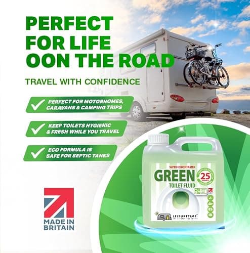 Green Eco 2in1 Caravan, Motorhome Chemical Toilet Fluid 1L – 25 Treatments — view 3