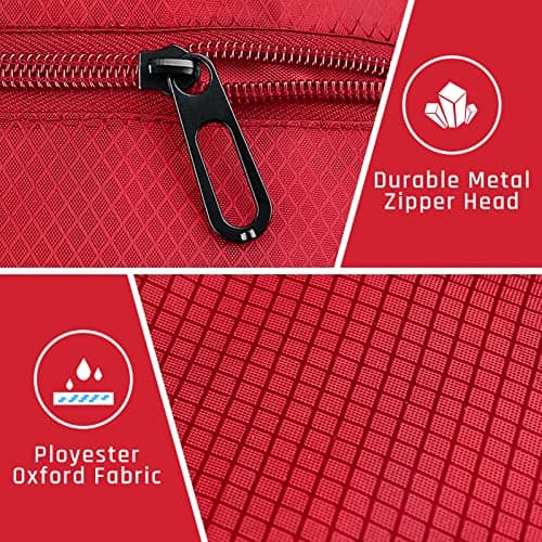 CHEPULA Drawstring Gym Bag, Large Sports Backpack String Swim Drawstring PE Bags for Women Men, Travel Beach Bag with Waterproof (Red) — view 6